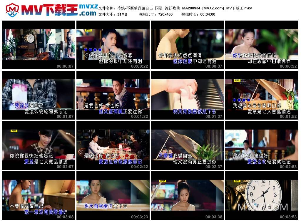 冷漠-不要骗我骗自己_国语_流行歌曲_MA200934